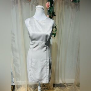 Vintage Papell Boutique Chic Silver Mini Dress